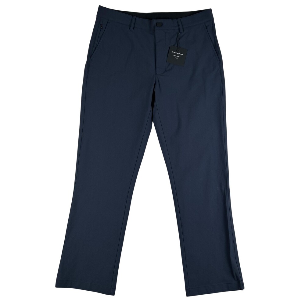 01.ALGO Pants Mens 32x30 Blue Performance Straight Chino Moisture Wicking UPF 40